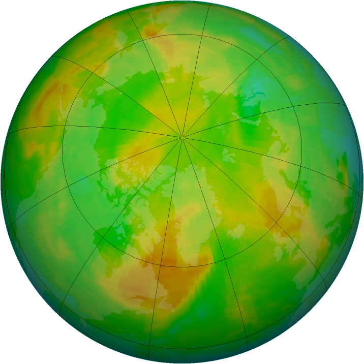Arctic ozone map for 09 June 1994